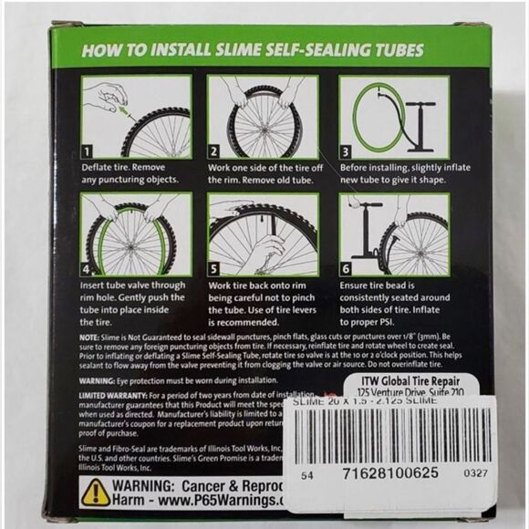 New 20” Bike Tire Self-Sealing Tube - Picture 4 of 16